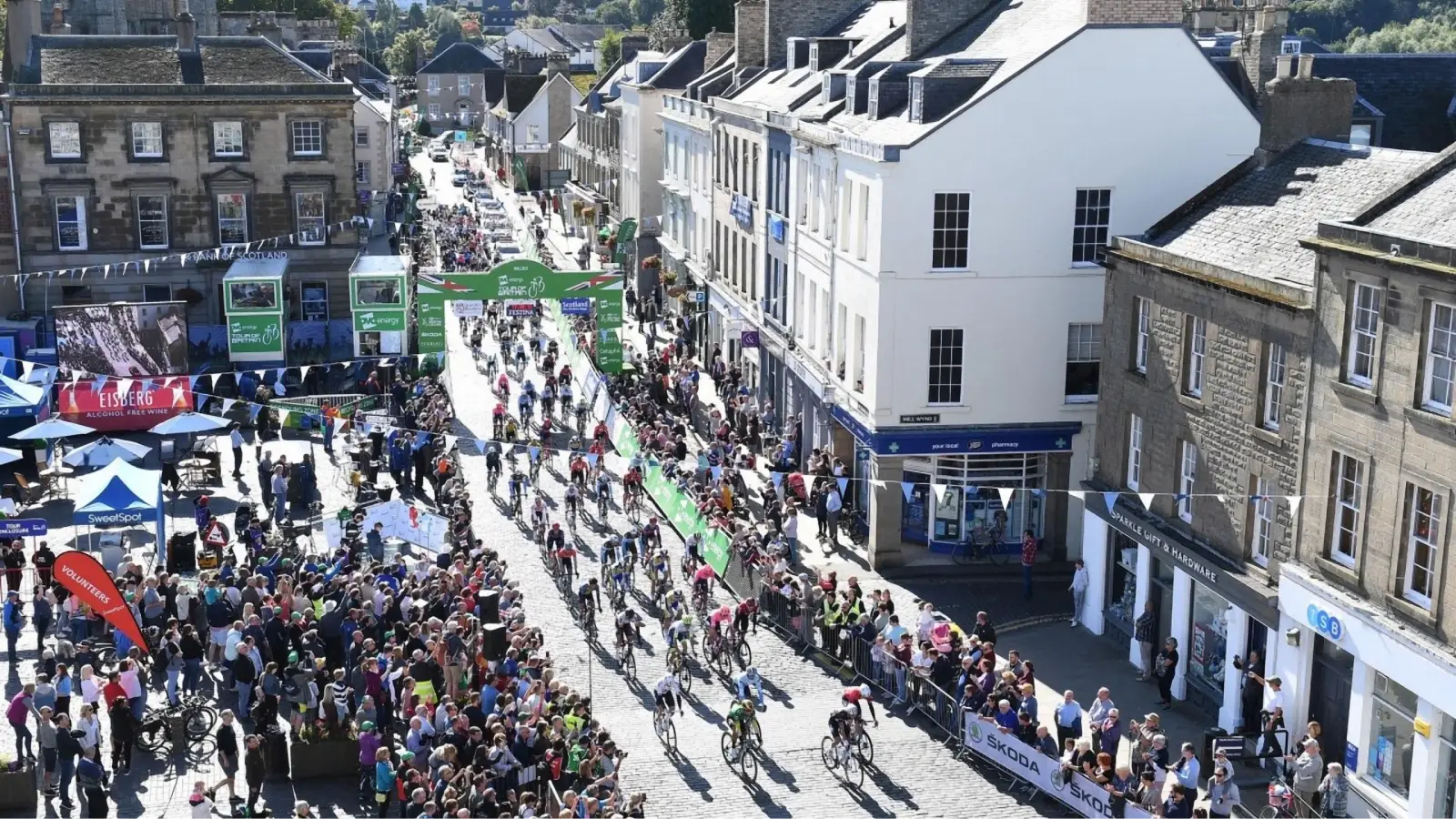 Kelso hosting the Tour of Britain in 2019