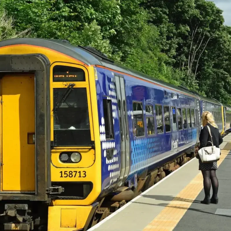 Borders Train at station platform