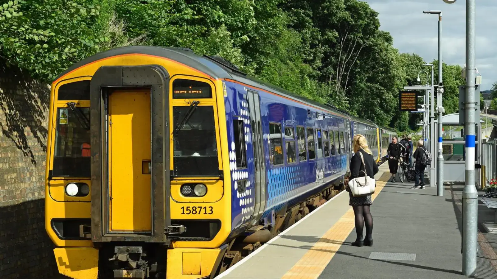 Borders Train at station platform