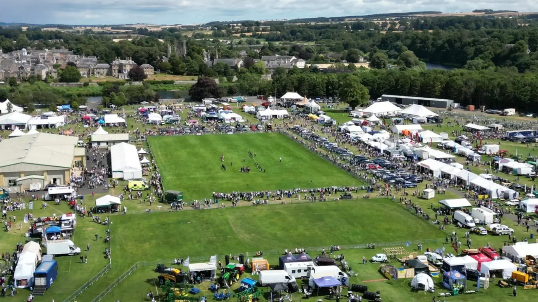 farmers market aerial view