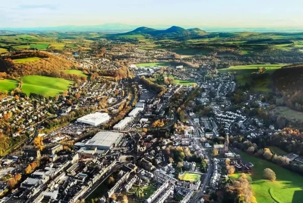 galashiels aerial shot