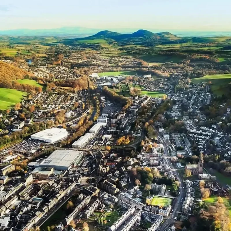 galashiels aerial shot