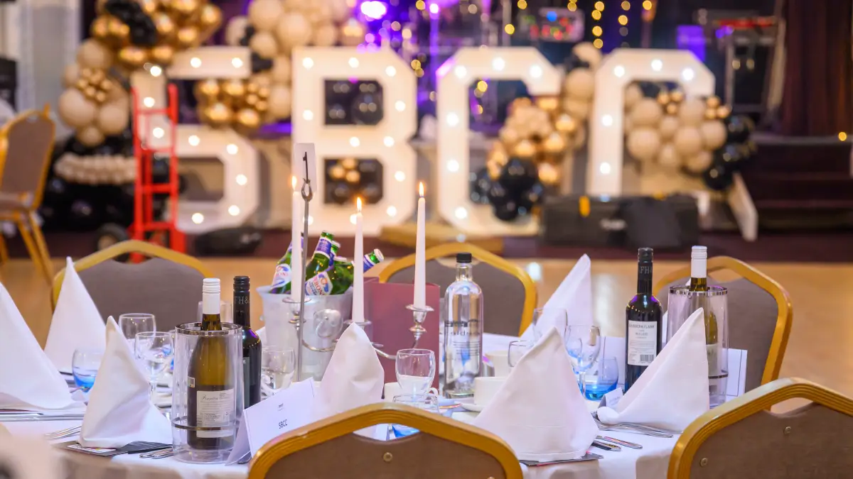 SBBEA Awards table setting